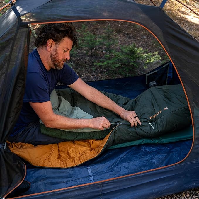 Kelty Cosmic Synthetic Fill 40 Degree Backpacking Sleeping Bag with Compression Straps, Compact and Lightweight, 2022
