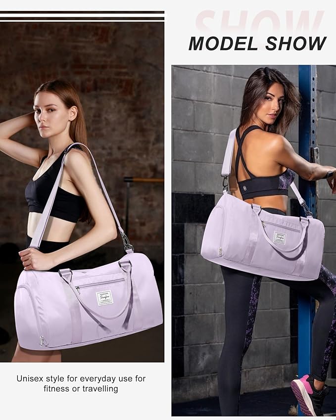 Gym Bag Womens,Travel Duffel Carry on Bag Sport Tote Bag Weekend Overnight Bag