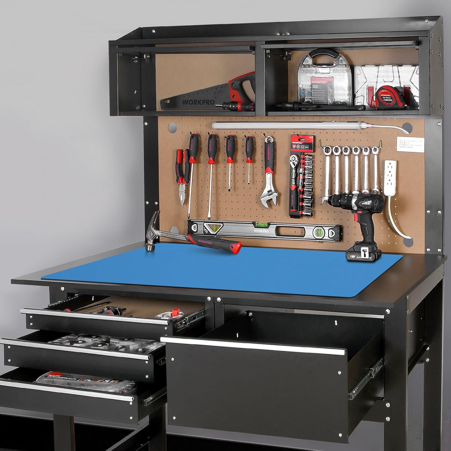 Silicone Mat Heat Resistant Mats for Countertop, Large Silicone Mats for Crafts Kitchen Counter Workbench Table protector, Size 36x24 inches Thick 2mm,Rolled Package,Light Blue