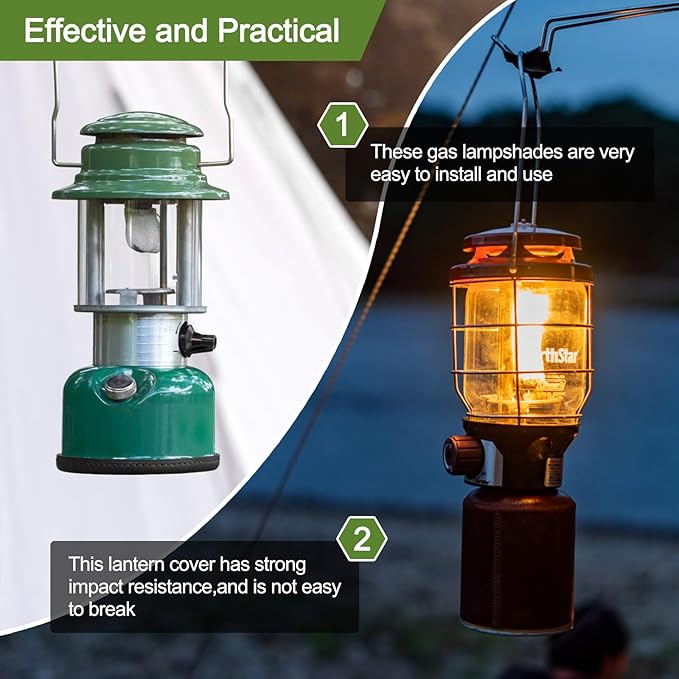 12 Pack Lantern Mantles Gas Lantern Mantles 3-Layer Gas Mantles Accordion Shape #95 Insta-Clip