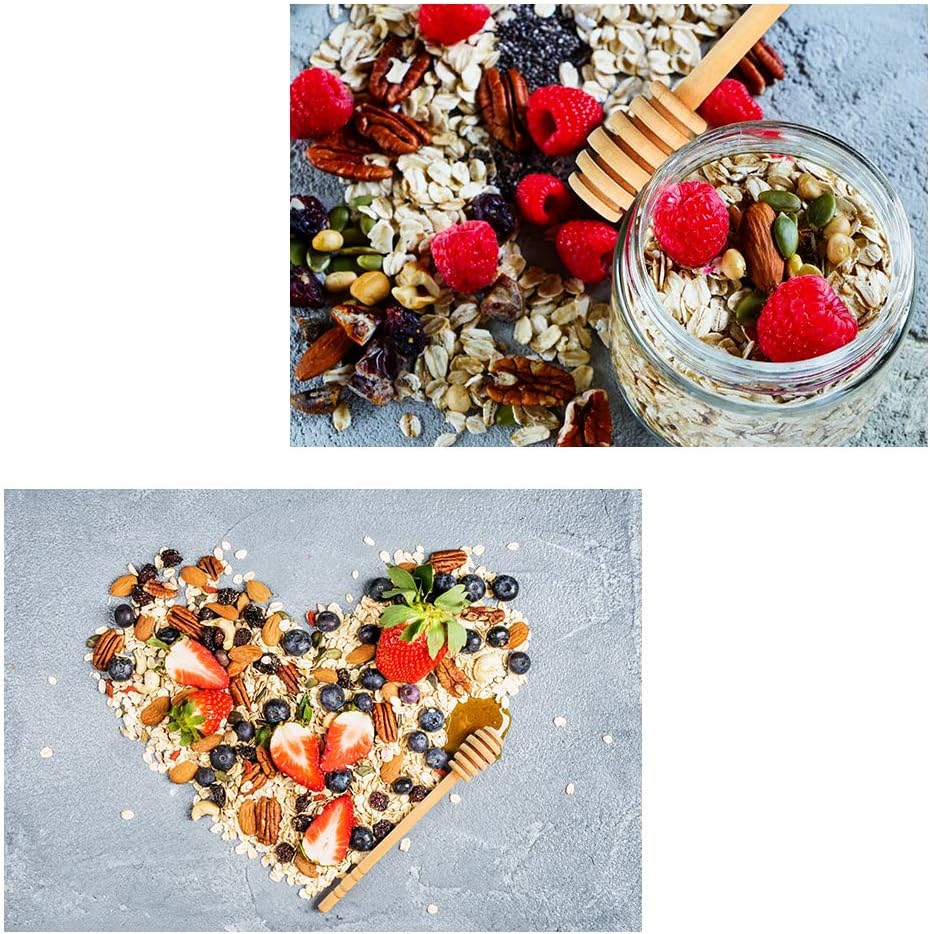 12 Pack Mini Wooden Honey Dipper Sticks, Honey Dippers 6 inch with Individually Wrapped Server for Honey Dispense Drizzle Honey and Wedding Party Favors