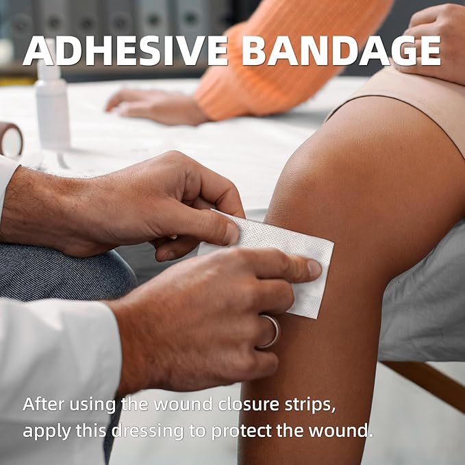 25 PCS First Aid Kit, Wound Closure Strips, Emergency Wound Closure Device Without Stitche, 4 Strips x2, First Aid Supplies Kit at Home Outdoors Sports