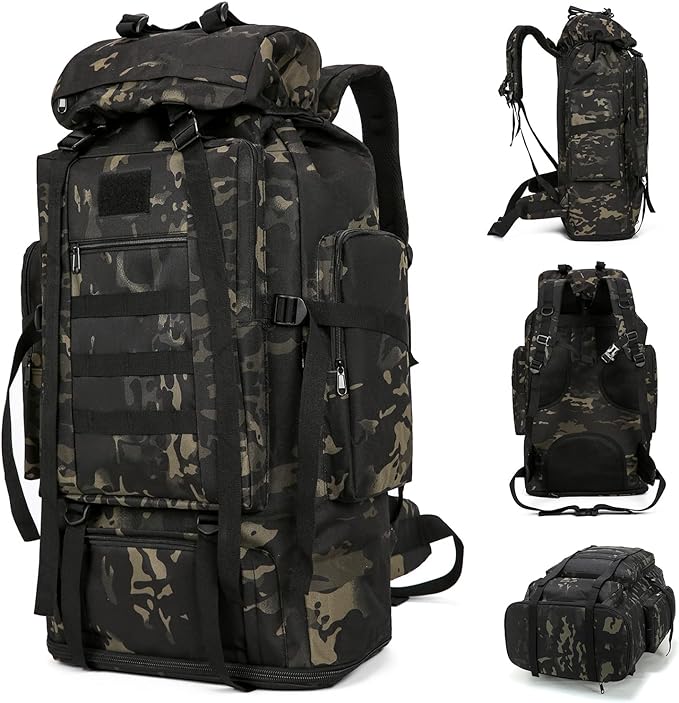 100L Camping Hiking Military Tactical Backpack Outdoor Climbing Sport Bags for Camping,Backpacking