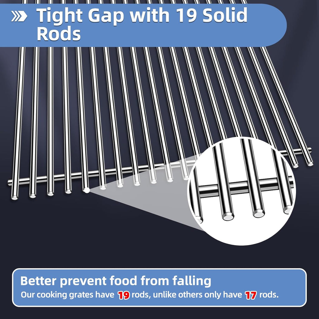 Stainless Steel Grill Grates for Weber Genesis ii Grill Parts 66032 Porcelain Enameled Flavorizer Bars Heat Deflector for Weber Genesis ii E-310 E-315 E-335 S-335 300 Series GS4 Grill Parts