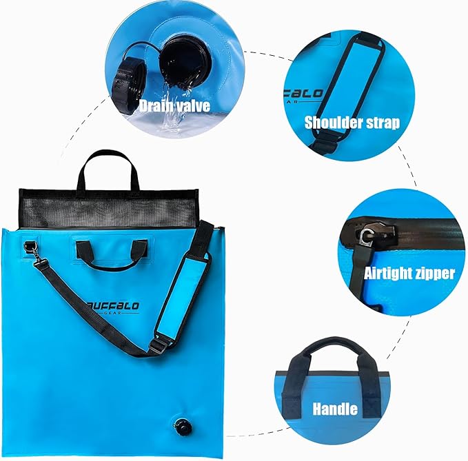 Buffalo Gear Fish Bag with Airtight Waterproof Zipper