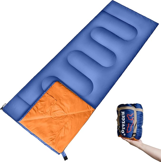 3 Season Ultralight Backpacking Sleeping Bag | Cool/Warm Weather Lightweight Camping Sleeping Bags for Adult | Compact Hiking Sleeping Bags with Compression Sack in Rectangular - 75 X 33 in