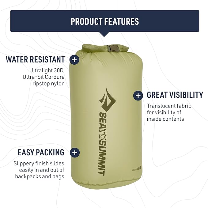 Sea to Summit Ultra-Sil Dry Bag, Ultralight Waterproof Dry Storage