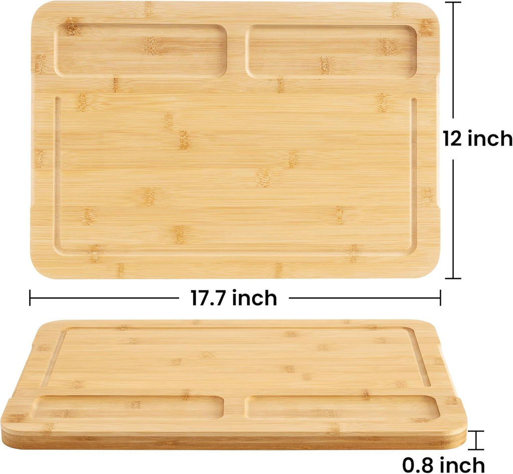 Heimlove Extra Large Cutting Board, 18" Wooden Cutting Boards for Kitchen Charcuterie Boards with Juice Groove and Handles, Chopping Board for Meat, Vegetables and Cheese