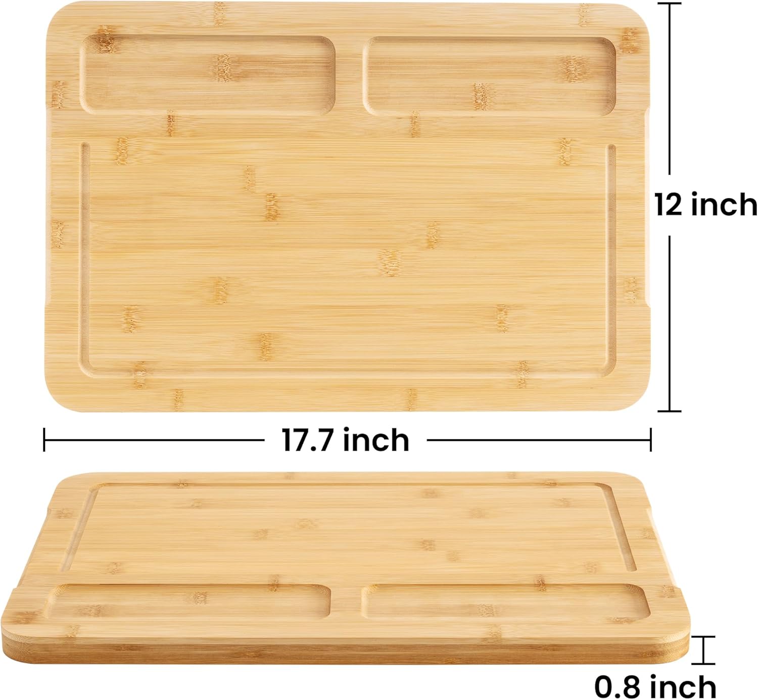Heimlove Extra Large Cutting Board, 18" Wooden Cutting Boards for Kitchen Charcuterie Boards with Juice Groove and Handles, Chopping Board for Meat, Vegetables and Cheese
