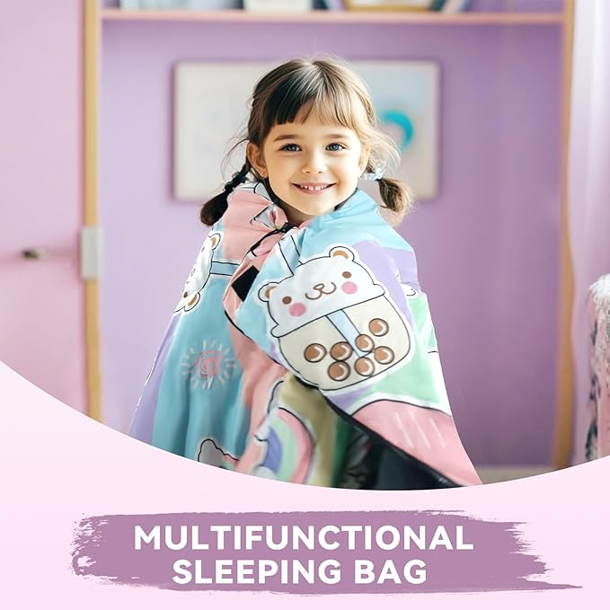 Kids Sleeping Bag for Camping - Lightweight 3 Season Backpacking Sleeping Bag, Compact Child Sleeping Bag for Girls and Boys, Waterproof Youth Sleeping Bag for Outdoor by Croosseoutdoors