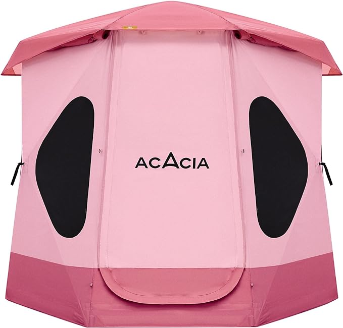 ACACIA Beach Tent Sun Shelter | 4-Person Portable Camping Tent with UPF 50+ Protection | Easy Setup Pop up Sun Shade | 10×10ft Privacy Sunshade for Camping & Backyard