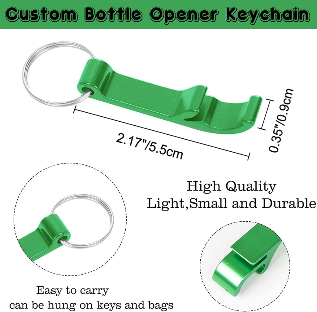 200PCS Personalized Bottle Opener Keychain Bulk Custom Beer Bottle Opener with Logo Text Engraved Wedding Bottle Opener Favors Customized Gifts for Guests Baby Shower Birthday Party-Black