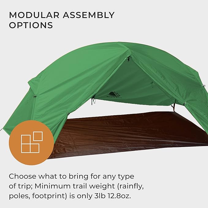 Hyke & Byke Zion Hiking & Backpacking Tent - 3 Season Ultralight, Waterproof Tent for Camping w/Rain Fly and Footprint - 1 Person - Orange