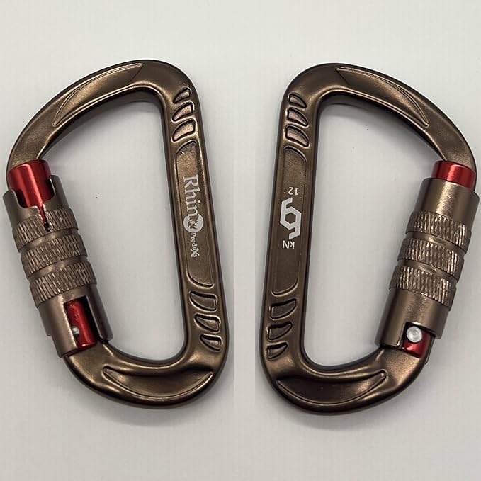 12kN (2697 lbs) Heavy Duty, Locking, Auto Locking, Wiregate Carabiner Clips, for Securing Pets, Outdoor, Camping, Hiking, Hammock, Dog Leash Harness, Keychains