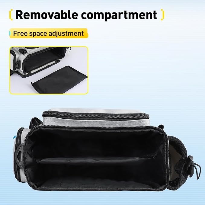 Small Fishing Bag with Rod Strap, Small Tackle Bag – Tackle Boxes & Gear,Portable & Lightweight, Move Freely, Cast Smoothly - Fishing Gifts for Men (Large - Light Grey)