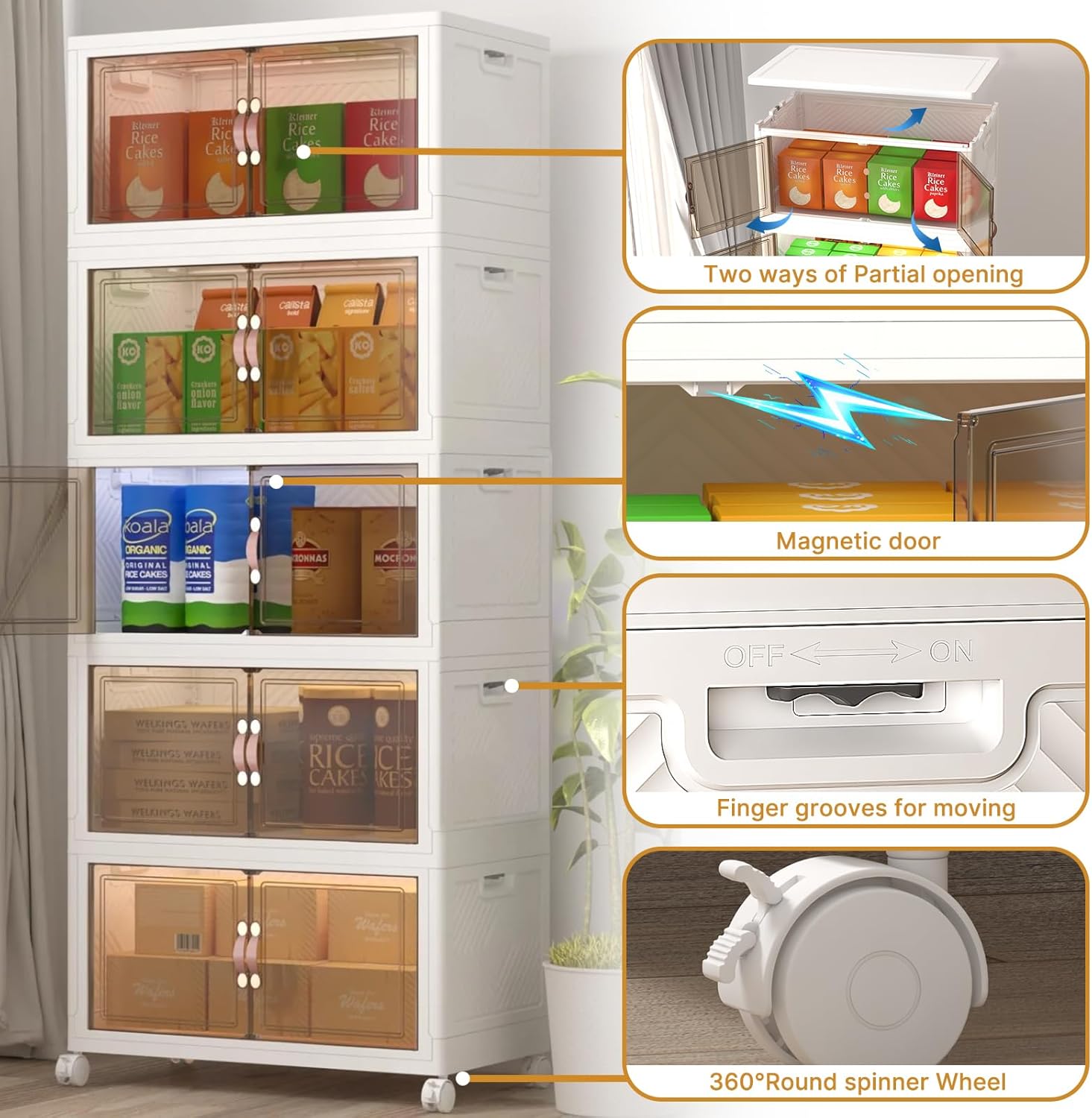 Extra Large Stackable Storage Bins with Lids and Wheels, Foldable Collapsible Closet Organizers,1008QT-168QT/42GAL*6Pack Plastic Stackable Storage drawers for bedroom Dorm