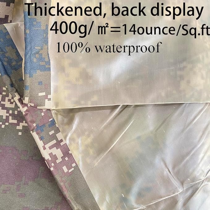 Waterproof Tarp CamouflageThickening Multi-Size Sun Shade Sail Customized Tarpaulin Sunrays Block Awning for Patio Canopy Rain Cover Canvas Sunshade Camp Outdoor Gardens Canopy (6.3ft*9.5ft)