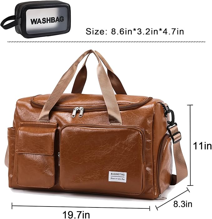 Small Gym Bag for Women, Travel Duffle Bag Carry On Weekender Bag with Shoe Compartment