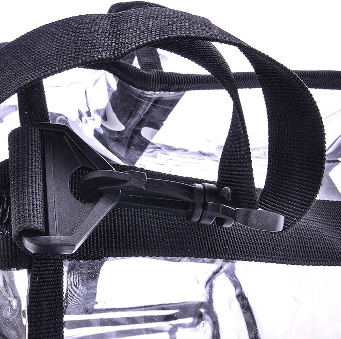 Professional Clear PVC Makeup Kits Organizer Make up Set Bag MUA Carry All Artist Transparent Vinyl Travel Cosmetic Bag with 6 External Pockets & Tissue Holder