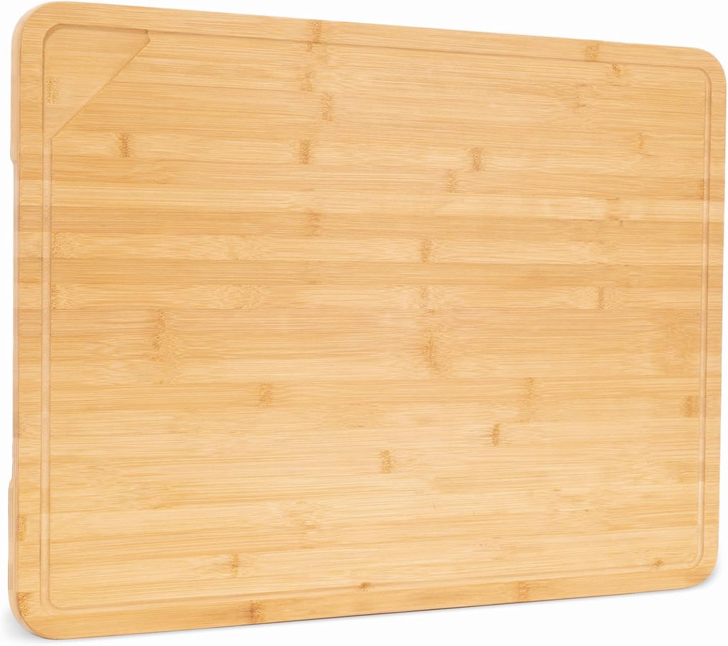 Heimlove 30" Stove Top Cover, Extra Large Bamboo Cutting Boards for Kitchen, Noodle Board Stove Cover Wooden Kitchen Sink Cover, Turkey Carving Board with Juice Groove and Handles