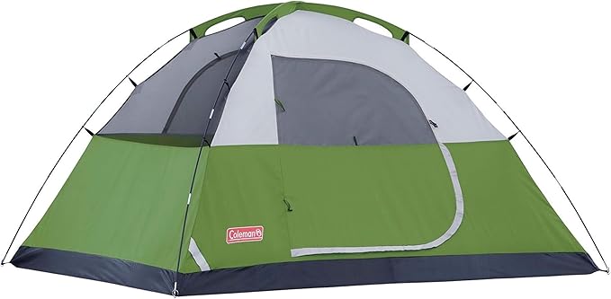Coleman Sundome 4-Person Tent with Rainfly, Weatherproof Tent Sets Up in 10 Mins
