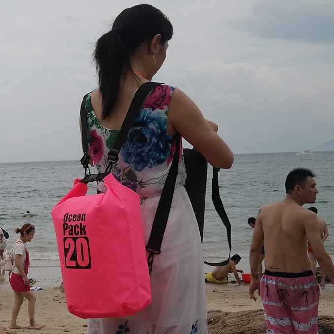 2L/3L/5L/10L/15L/20L/30L 500D Tarpaulin Heavey-Duty PVC Water Proof Dry Bag Sack for Kayaking/Boating/Canoeing/Fishing/Rafting/Swimming/Camping/Snowboarding