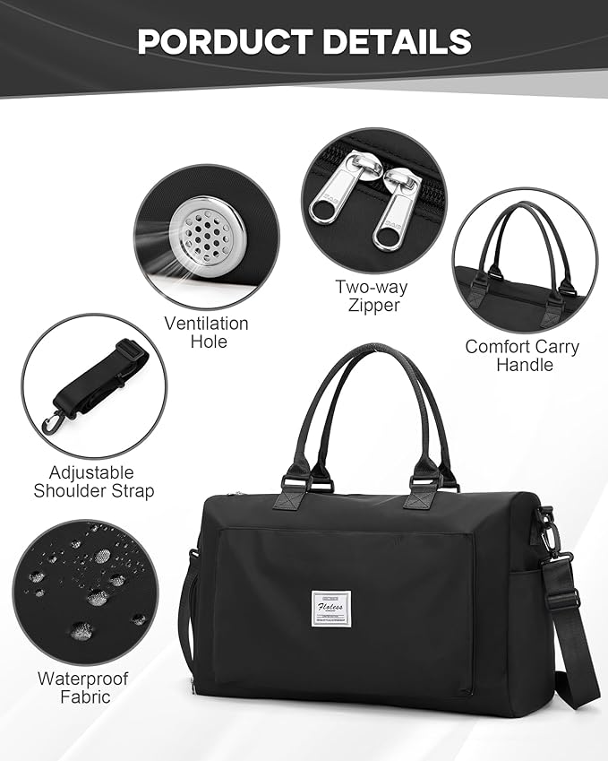 Gym Bag Womens,Travel Duffel Carry on Bag Sport Tote Bag Weekend Overnight Bag