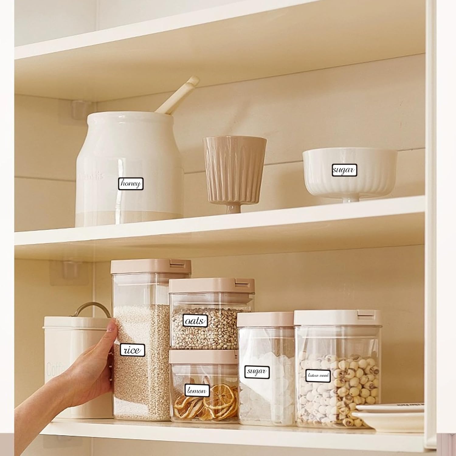 STARLIBOO Removable Labels, Blank Freezer Labels for Food Containers, 1x2 Inch Freezer Stickers, Freezer Labels to Write on/Waterproof Labels/Easy Peel Off (Black Border, 360 Labels)