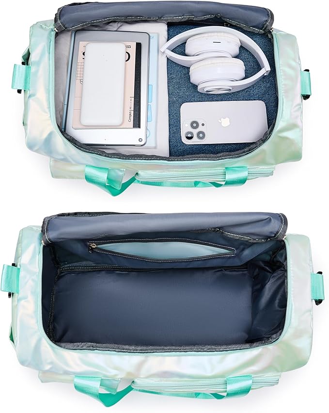 Small Gym Bag for Women, Travel Duffle Bag Carry On Weekender Bag with Shoe Compartment