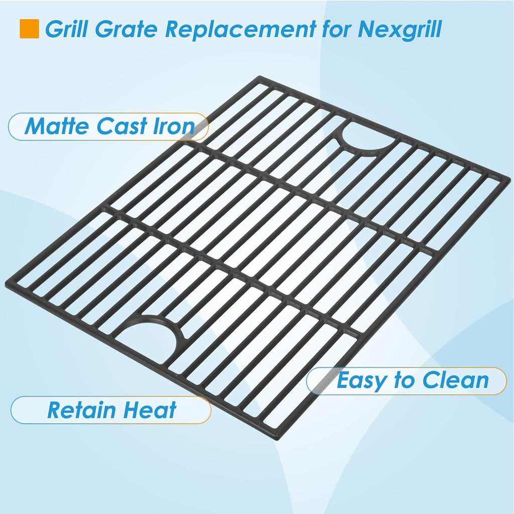 17" Grill Grates Replacement Parts for Nexgrill 4-Burner 720-0830H 720-0783E Nexgrill Replacement Parts 5 Burner 720-0888N 720-0888 720-0697, Grill Parts for Kenmore, Uniflame and More