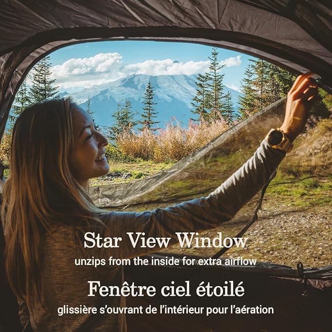 Coleman PEAK1 Premium Backpacking Tent, Waterproof Fabric with 2,000mm Waterhead Rating can Withstand Winds up to 45 MPH; Wide Door, Star View Window, & Footprint Included, 1/2/3/4/6 Person Tent