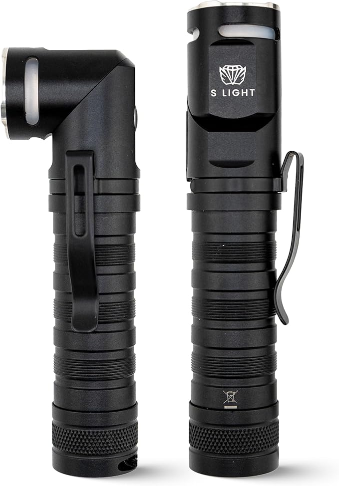 Rechargeable Tactical Flashlight, 1400LM Magnetic Base LED Light with Right Angle Head, Pocket Flashlight for Work, Camping & Emergency, High Lumens, Durable & Water-Resistant