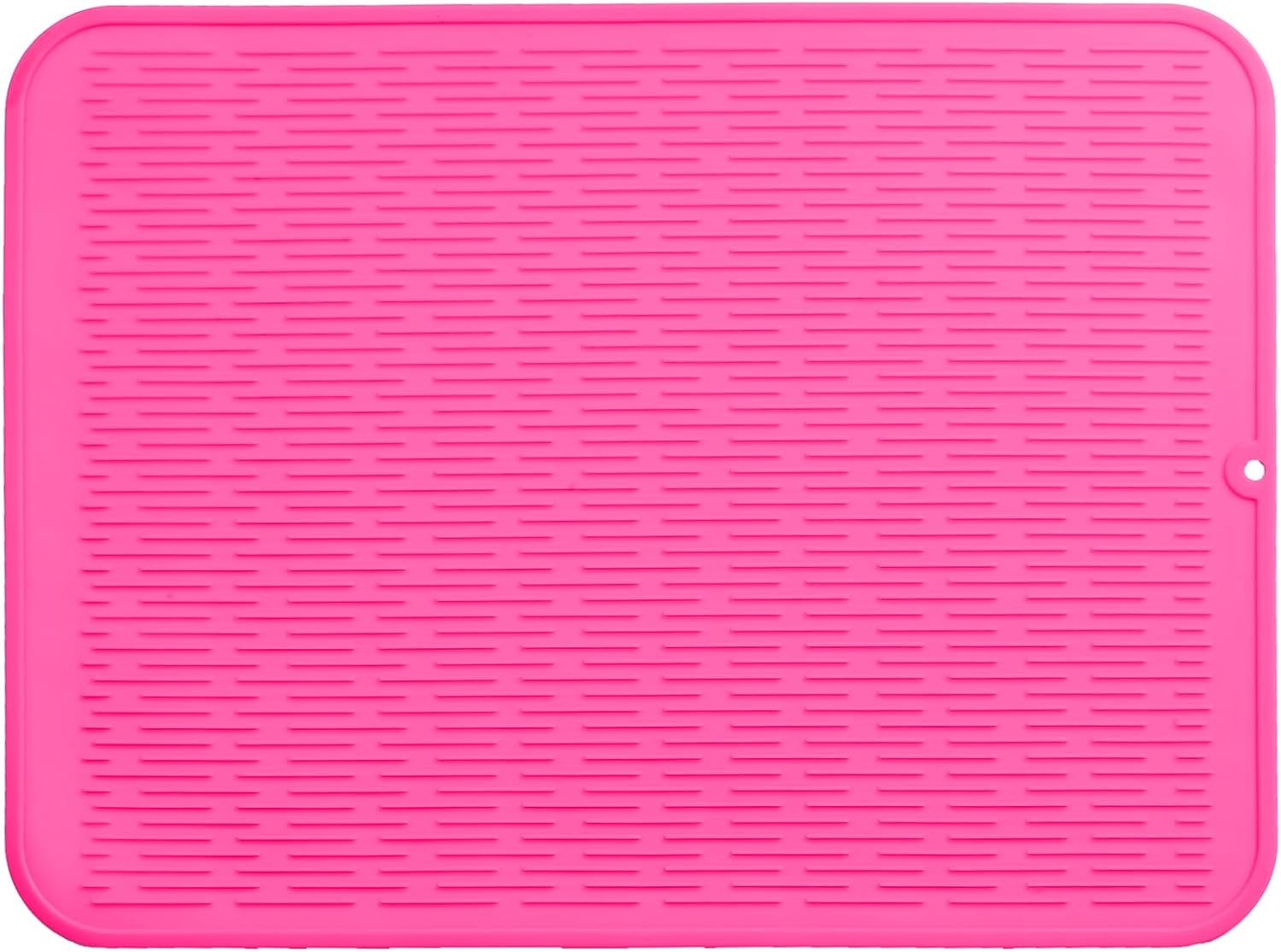Silicone Dish Drying Mat for Multiple Usage,Easy clean,Eco-friendly,Heat-resistant Silicone Mat for Kitchen Counter or Sink,Refrigerator or Drawer Liner Rose 2XL 24 inches x 18 inches