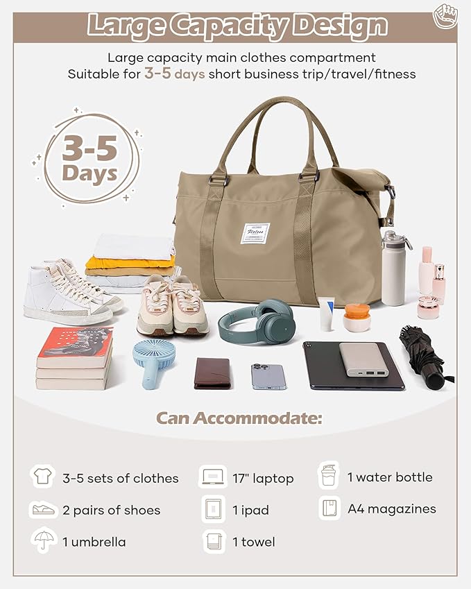 Gym Bag Womens,Travel Duffel Carry on Bag Sport Tote Bag Weekend Overnight Bag