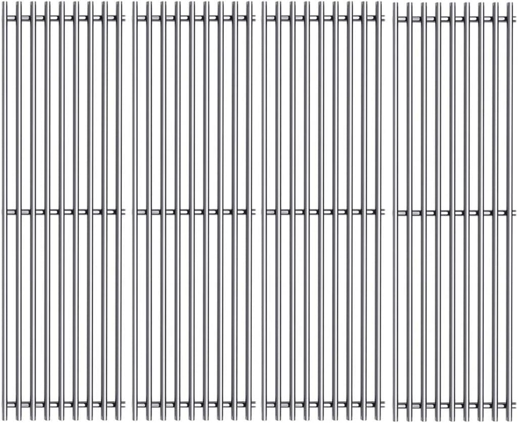SF4104 (4-Pack) 17.75" Stainless Steel Cooking Grates Replacement for Gas Grill Models Brinkmann 810-3660-S 810-3661-F 810-9610-F 810-9620-0 810-6680-s and Smoke Canyon GR2002401-5C-00,Set of 4