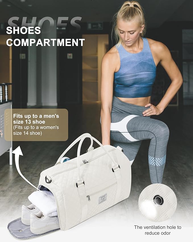 Gym Bag Womens,Travel Duffel Carry on Bag Sport Tote Bag Weekend Overnight Bag