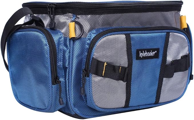 Kylebooker Fishing Tackle Bags Soft Side Fishing Tackle Box Storage Bag for Saltwater or Freshwater