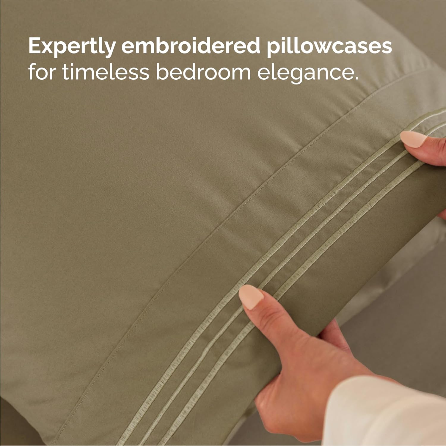 Queen Size 4 Piece Sheet Set - Comfy Breathable & Cooling Bed Sheets Set - Hotel Luxury Bedding for Women, Men, Kids, Teens, Boys & Girls - Deep Pockets, Ultra-Soft, Wrinkle Free - Oeko-Tex - Khaki