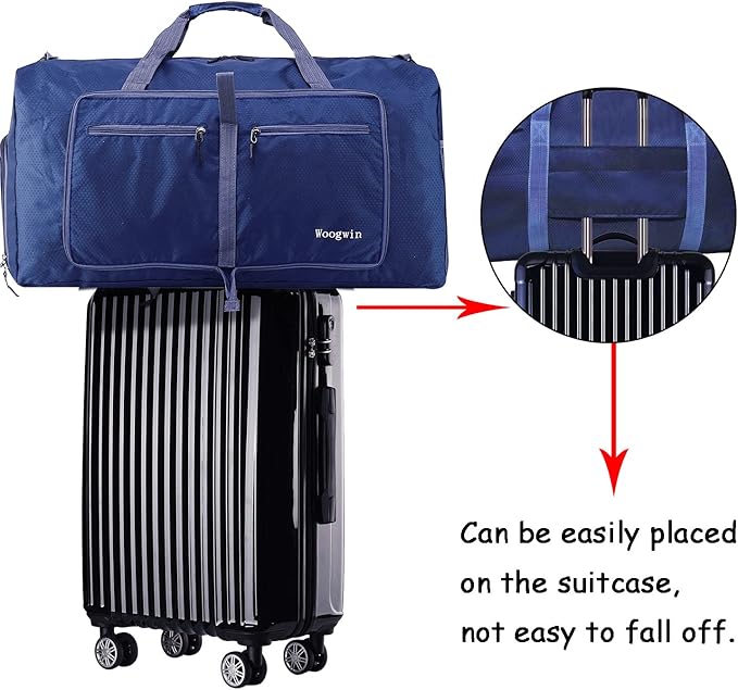 Woogwin Travel Duffel Bag Large Foldable Waterproof Overnight Bag for Beach Swim Bags Pool Sports Gym