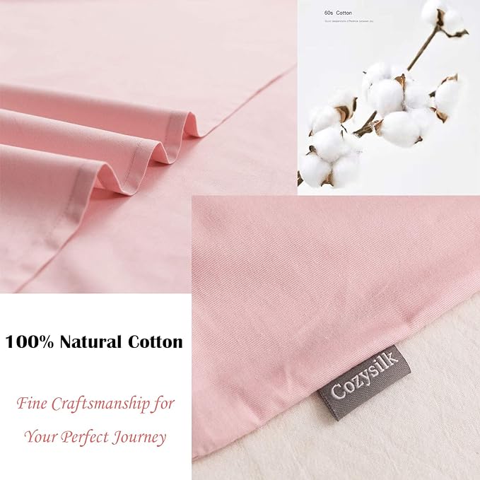 Brand - GANNAFEE Cotton Sleeping Bag Liner with Zipper - 100% Cotton Travel Sheet Sleep Sack Adult - Travel Sleeping Bag for Hotels Camping Hiking