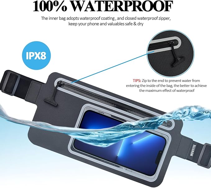 Dry Bags Waterproof Fanny Pack Women for Swimming Kayaking Men Running Belt Bag Kids Waist Bag,Slim Waist Pack Fit Sea Beach Boating Rafting Water Sport Travel Hiking Camping Cell Phone Pouch