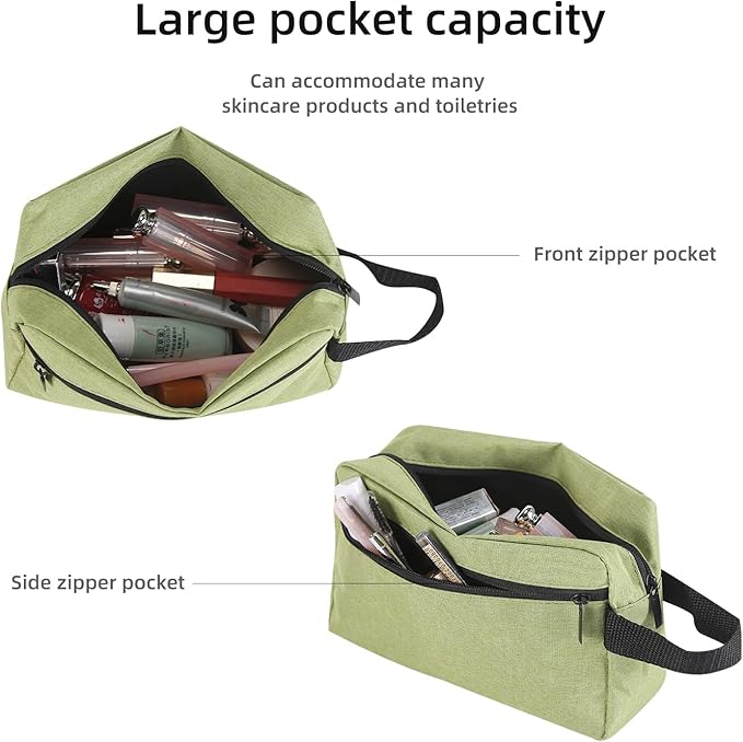 Travel Toiletry bag Toiletry bag for women men Hanging Cosmetic bag Travel accessories for Women Men Girls (Grass green)