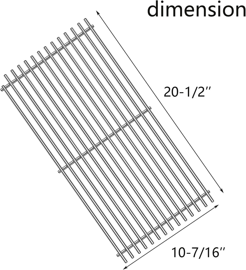 20-1/2" Stainless Steel Cooking Grates Replacement Parts for DCS 24“, 36”, 48“ Series Grill grids 36ABQ 36ABQAR 36ABQR 36BQAR 36BQR 36DBQ 48DBQAR 48DBQR Gas Grill 3pack
