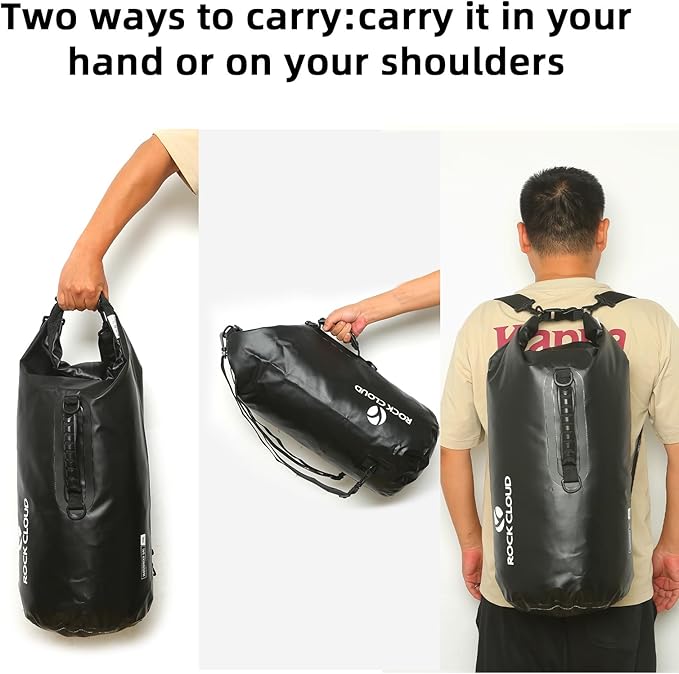 ROCK CLOUD Dry Bag Waterproof 20L Dry Sack for Kayaking Rafting Boating Beach Surfing Swimming Canoe Camping Hiking Fishing Ski