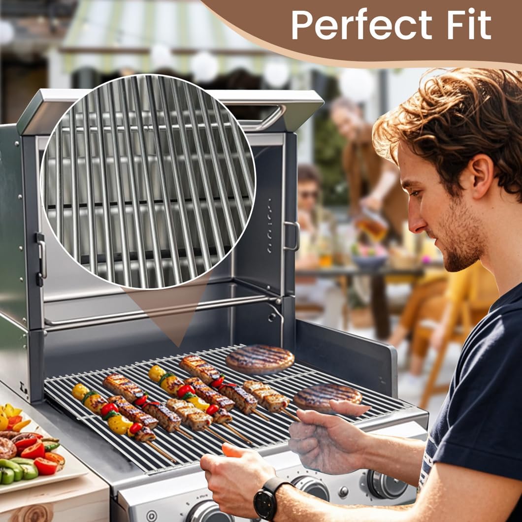 SF876C (3-Pack) 16 7/8" Stainless Steel Cooking Grid for Charbroil 463441312, 463432215 463461613 463436214 463436215 463441514 463440109 463436213 463420508