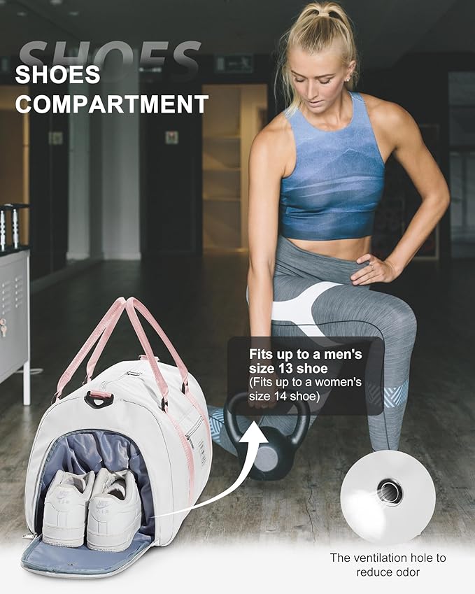 Gym Bag Womens,Travel Duffel Carry on Bag Sport Tote Bag Weekend Overnight Bag