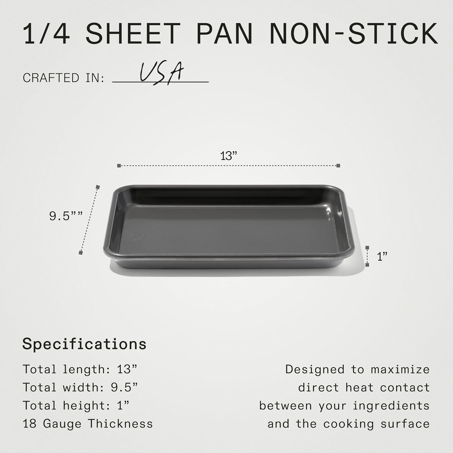 Made In Cookware - Quarter Non Stick Sheet Pan - 3004 Aluminum - Professional Bakeware