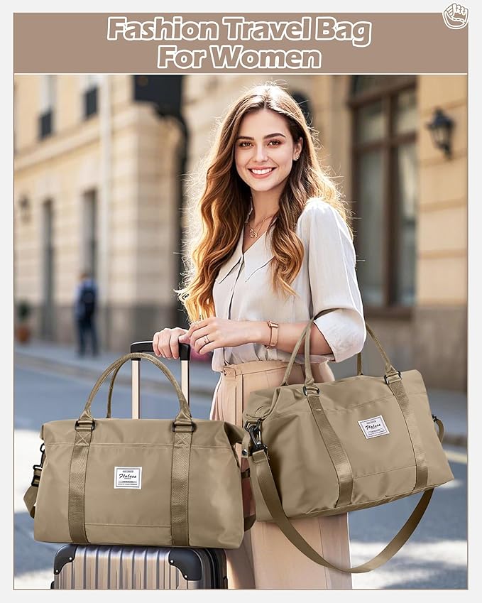 Gym Bag Womens,Travel Duffel Carry on Bag Sport Tote Bag Weekend Overnight Bag