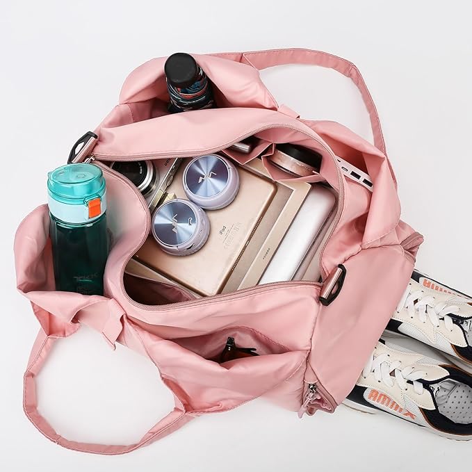 Sports Gym Bag with Wet Pocket and Shoes Compartment Travel Duffel Bag for Women and Men