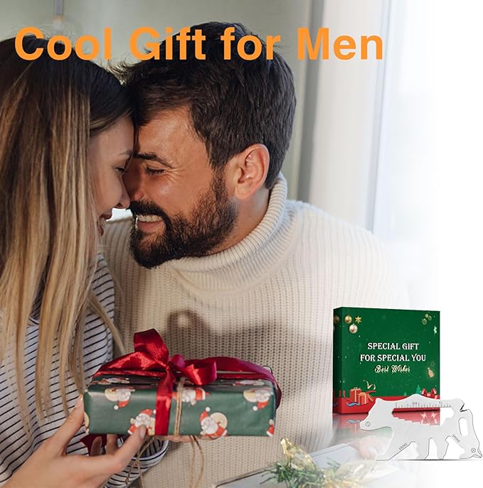 12 in 1 Keychain Multi-tool, Gifts for Men Boyfriend Dad, Father's Day Birthday Gifts, Mini EDC gadgets Tool Gear Bottle Opener for Camping Survival